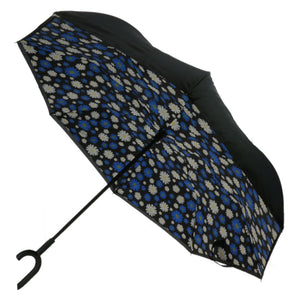 Lot de 5 Parapluies motif avec des fleurs marguerite bleu + 5 housses OFFERTE (PRIX HT)
