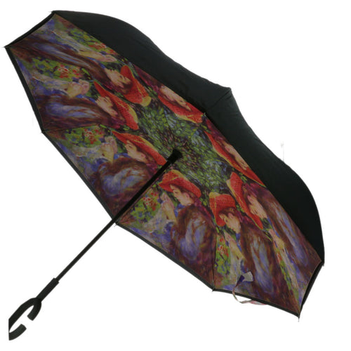Lot de 5 Parapluies inversés illustration photo femme + 5 housses OFFERTE (PRIX HT)